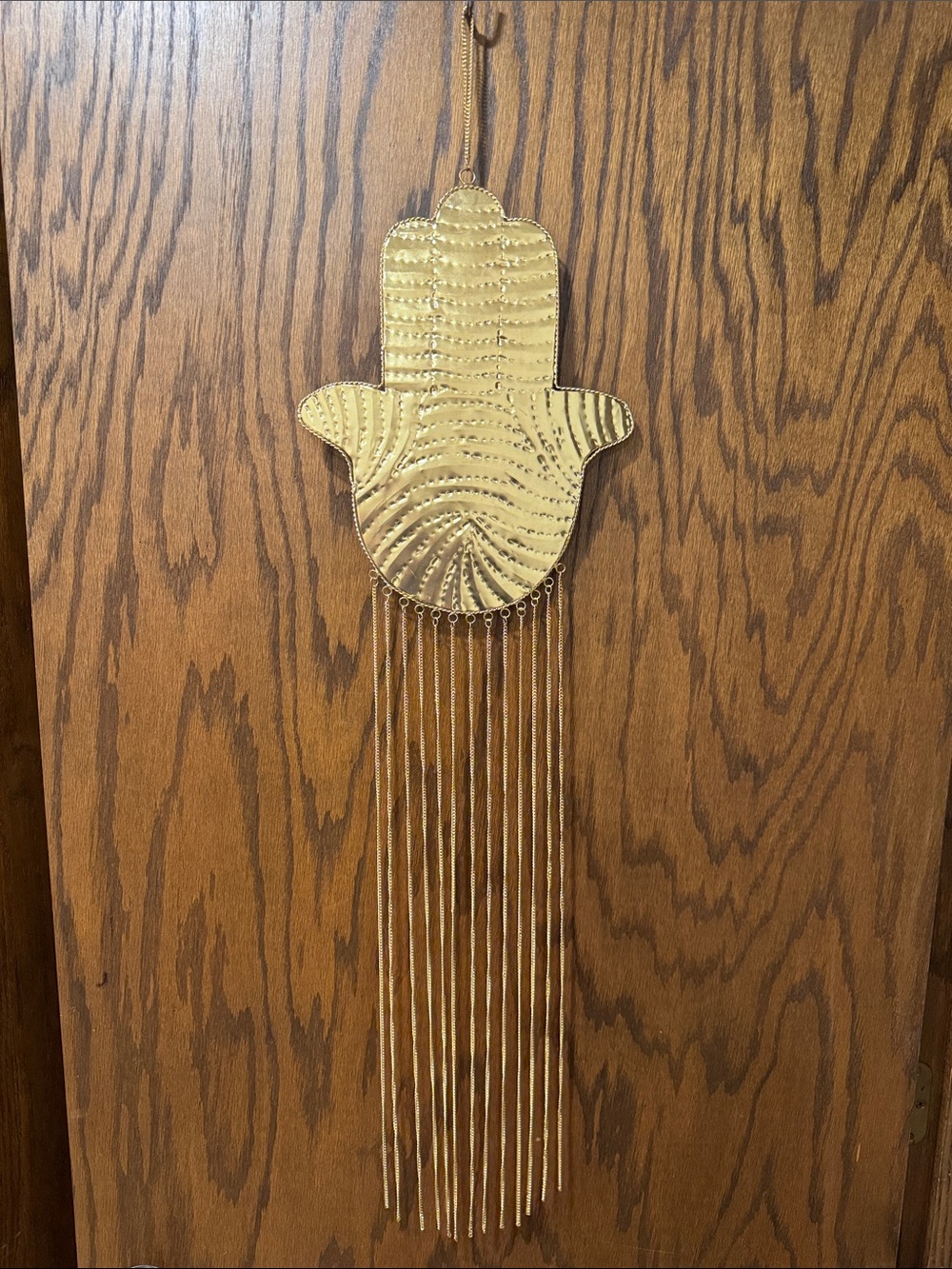 Anthropologie Gold Hamsa Wall Hanging